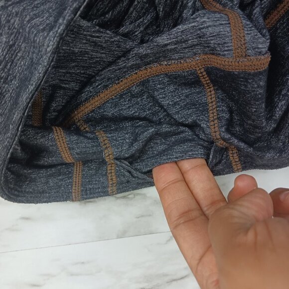 ATHLETA cropped leggings women's size S heather gray mid-rise inner pocket - Picture 7 of 8